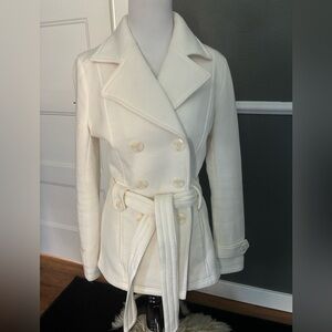 JOU JOU Belted Trench, Cream, Women’s M